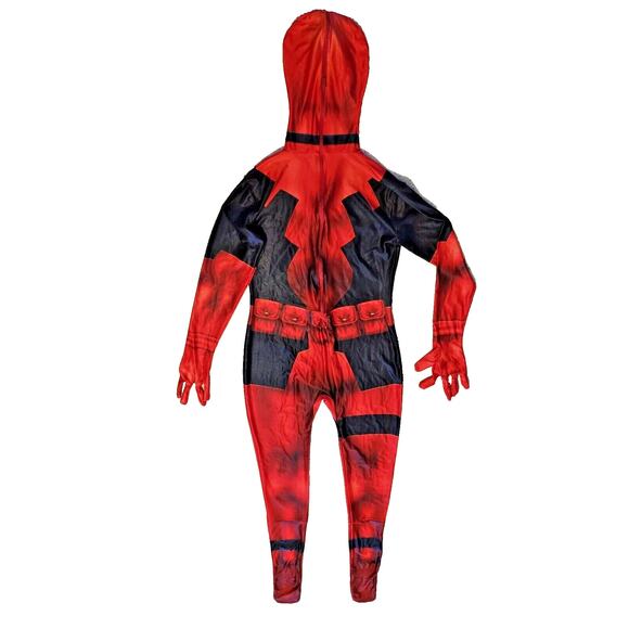 Marvel Deadpool Red Muscle Costume XLarge Adult Jumpsuit Halloween Tight Fit - Picture 2 of 8